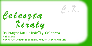 celeszta kiraly business card